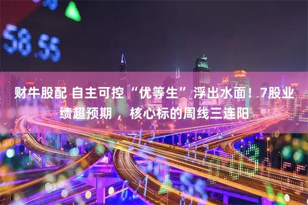 财牛股配 自主可控 “优等生” 浮出水面！7股业绩超预期 ，核心标的周线三连阳